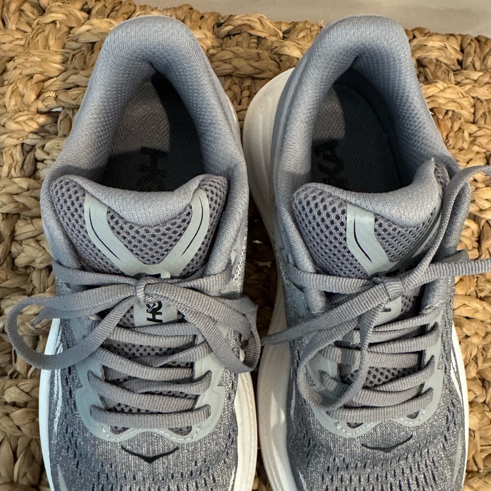Hoka Bondi 9 - Basically New! Gray and White Athletic Shoes - Picture 5 of 7